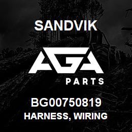 BG00750819 Sandvik HARNESS, WIRING | AGA Parts