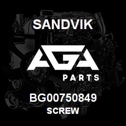 BG00750849 Sandvik SCREW | AGA Parts