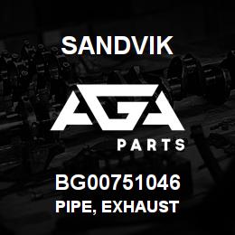 BG00751046 Sandvik PIPE, EXHAUST | AGA Parts