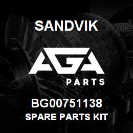 BG00751138 Sandvik SPARE PARTS KIT | AGA Parts