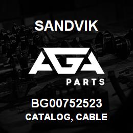 BG00752523 Sandvik CATALOG, CABLE | AGA Parts