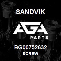 BG00752632 Sandvik SCREW | AGA Parts