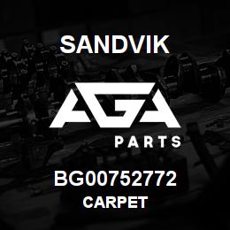 BG00752772 Sandvik CARPET | AGA Parts