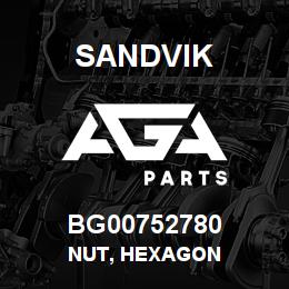 BG00752780 Sandvik NUT, HEXAGON | AGA Parts