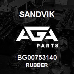 BG00753140 Sandvik RUBBER | AGA Parts