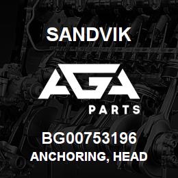 BG00753196 Sandvik ANCHORING, HEAD | AGA Parts