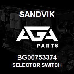 BG00753374 Sandvik SELECTOR SWITCH | AGA Parts