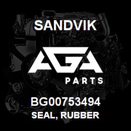 BG00753494 Sandvik SEAL, RUBBER | AGA Parts