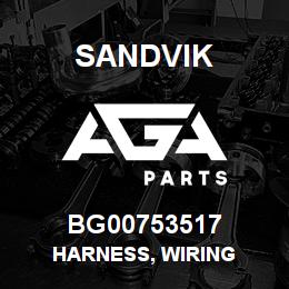 BG00753517 Sandvik HARNESS, WIRING | AGA Parts
