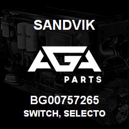 BG00757265 Sandvik SWITCH, SELECTO | AGA Parts