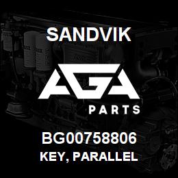 BG00758806 Sandvik KEY, PARALLEL | AGA Parts
