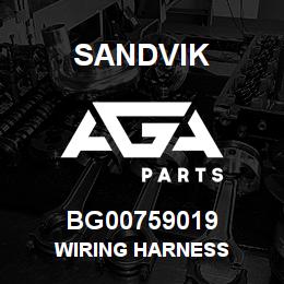 BG00759019 Sandvik WIRING HARNESS | AGA Parts