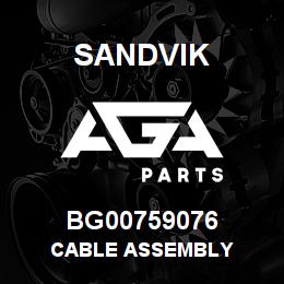 BG00759076 Sandvik CABLE ASSEMBLY | AGA Parts