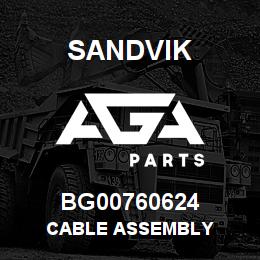 BG00760624 Sandvik CABLE ASSEMBLY | AGA Parts