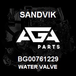 BG00761229 Sandvik WATER VALVE | AGA Parts