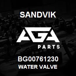 BG00761230 Sandvik WATER VALVE | AGA Parts