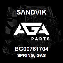 BG00761704 Sandvik SPRING, GAS | AGA Parts