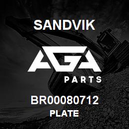 BR00080712 Sandvik PLATE | AGA Parts