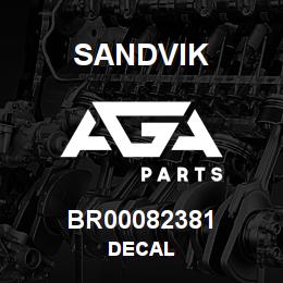BR00082381 Sandvik DECAL | AGA Parts