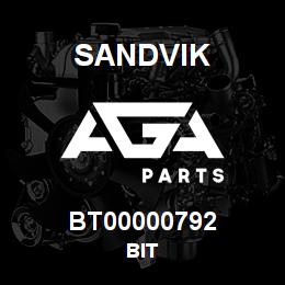 BT00000792 Sandvik BIT | AGA Parts