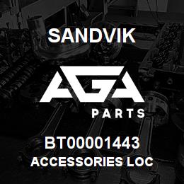 BT00001443 Sandvik ACCESSORIES LOC | AGA Parts
