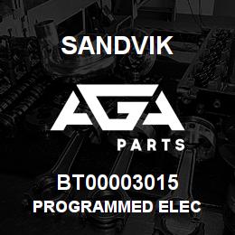 BT00003015 Sandvik PROGRAMMED ELEC | AGA Parts