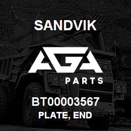 BT00003567 Sandvik PLATE, END | AGA Parts