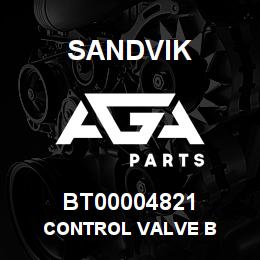 BT00004821 Sandvik CONTROL VALVE B | AGA Parts
