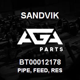 BT00012178 Sandvik PIPE, FEED, RES | AGA Parts