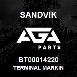 BT00014220 Sandvik TERMINAL MARKIN | AGA Parts