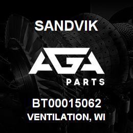 BT00015062 Sandvik VENTILATION, WI | AGA Parts