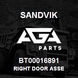 BT00016891 Sandvik RIGHT DOOR ASSE | AGA Parts