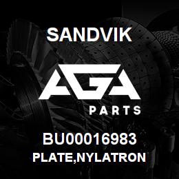 BU00016983 Sandvik PLATE,NYLATRON | AGA Parts
