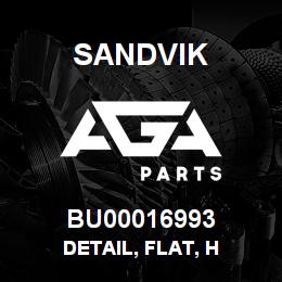 BU00016993 Sandvik DETAIL, FLAT, H | AGA Parts