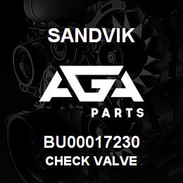 BU00017230 Sandvik CHECK VALVE | AGA Parts