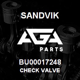 BU00017248 Sandvik CHECK VALVE | AGA Parts