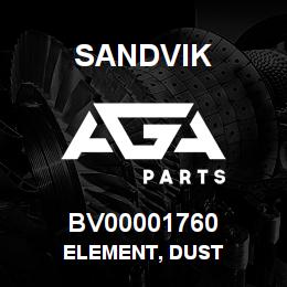 BV00001760 Sandvik ELEMENT, DUST | AGA Parts