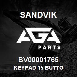 BV00001765 Sandvik KEYPAD 15 BUTTO | AGA Parts