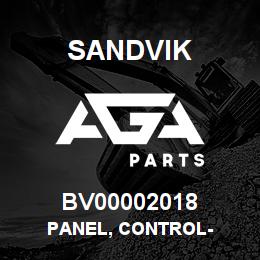 BV00002018 Sandvik PANEL, CONTROL- | AGA Parts