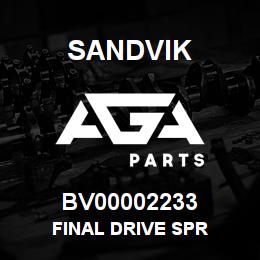 BV00002233 Sandvik FINAL DRIVE SPR | AGA Parts