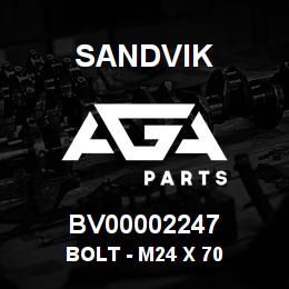 BV00002247 Sandvik BOLT - M24 X 70 | AGA Parts