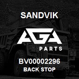BV00002296 Sandvik BACK STOP | AGA Parts