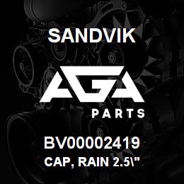 BV00002419 Sandvik CAP, RAIN 2.5" | AGA Parts