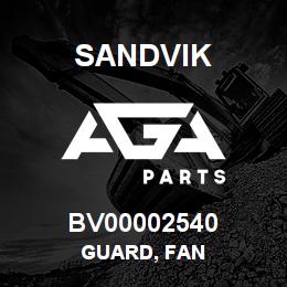 BV00002540 Sandvik GUARD, FAN | AGA Parts