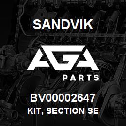 BV00002647 Sandvik KIT, SECTION SE | AGA Parts