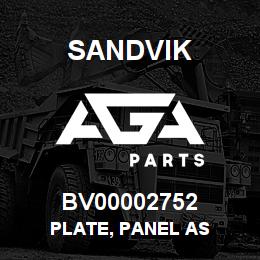 BV00002752 Sandvik PLATE, PANEL AS | AGA Parts