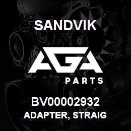 BV00002932 Sandvik ADAPTER, STRAIG | AGA Parts