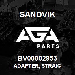 BV00002953 Sandvik ADAPTER, STRAIG | AGA Parts