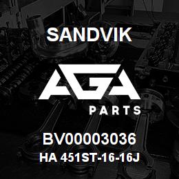 BV00003036 Sandvik HA 451ST-16-16J | AGA Parts
