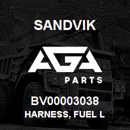 BV00003038 Sandvik HARNESS, FUEL L | AGA Parts
